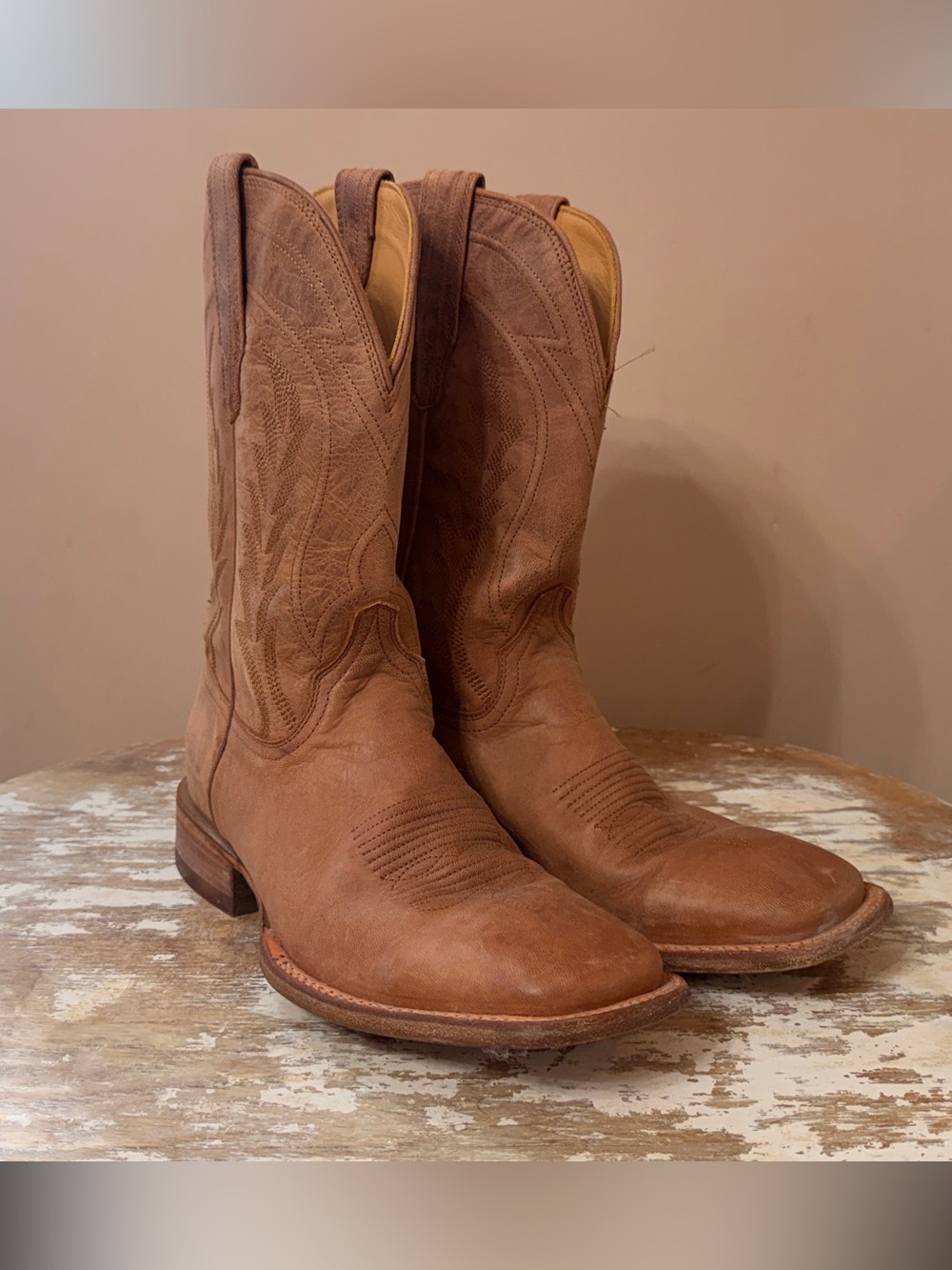 Men's Classic Tecovas Tan Western Cowboy Boots – Comfortable Casual Riding Style